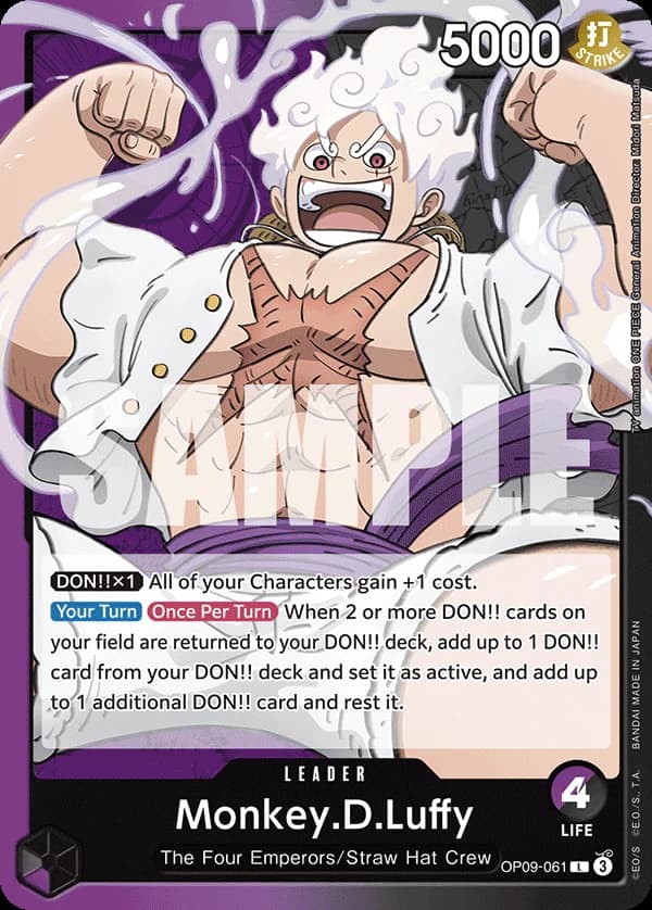 OP09-061 Monkey.D.Luffy (Leader) — בוסטר OP-09 – קיסרים בעולם החדש